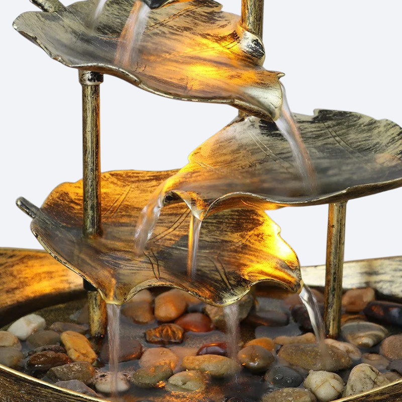 流水招財テーブルクラフト置物