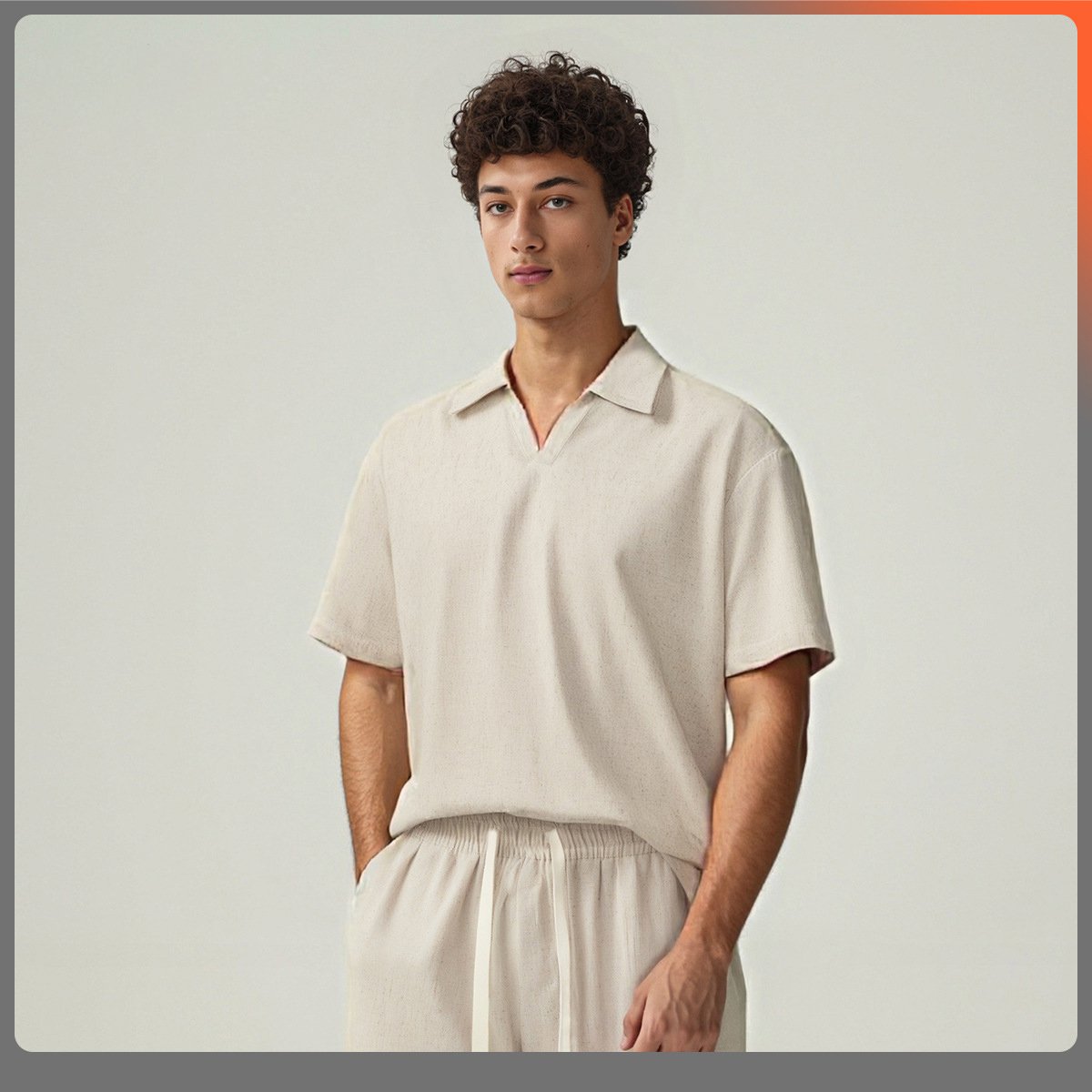 Der mann mit dem hauch eines lebensstils des sommerwalls