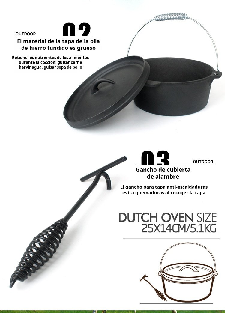 Olla para pícnic con diseño tradicional