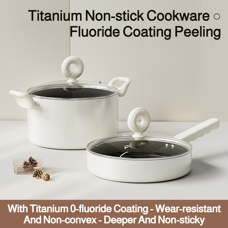 NonStick Fluoride Coated Pan Pan Pan Stable Grip Household Multifunctional NonStick