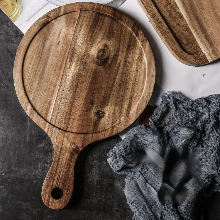 مستطيلة خشبية صينية الطعام الغربي المنزلي