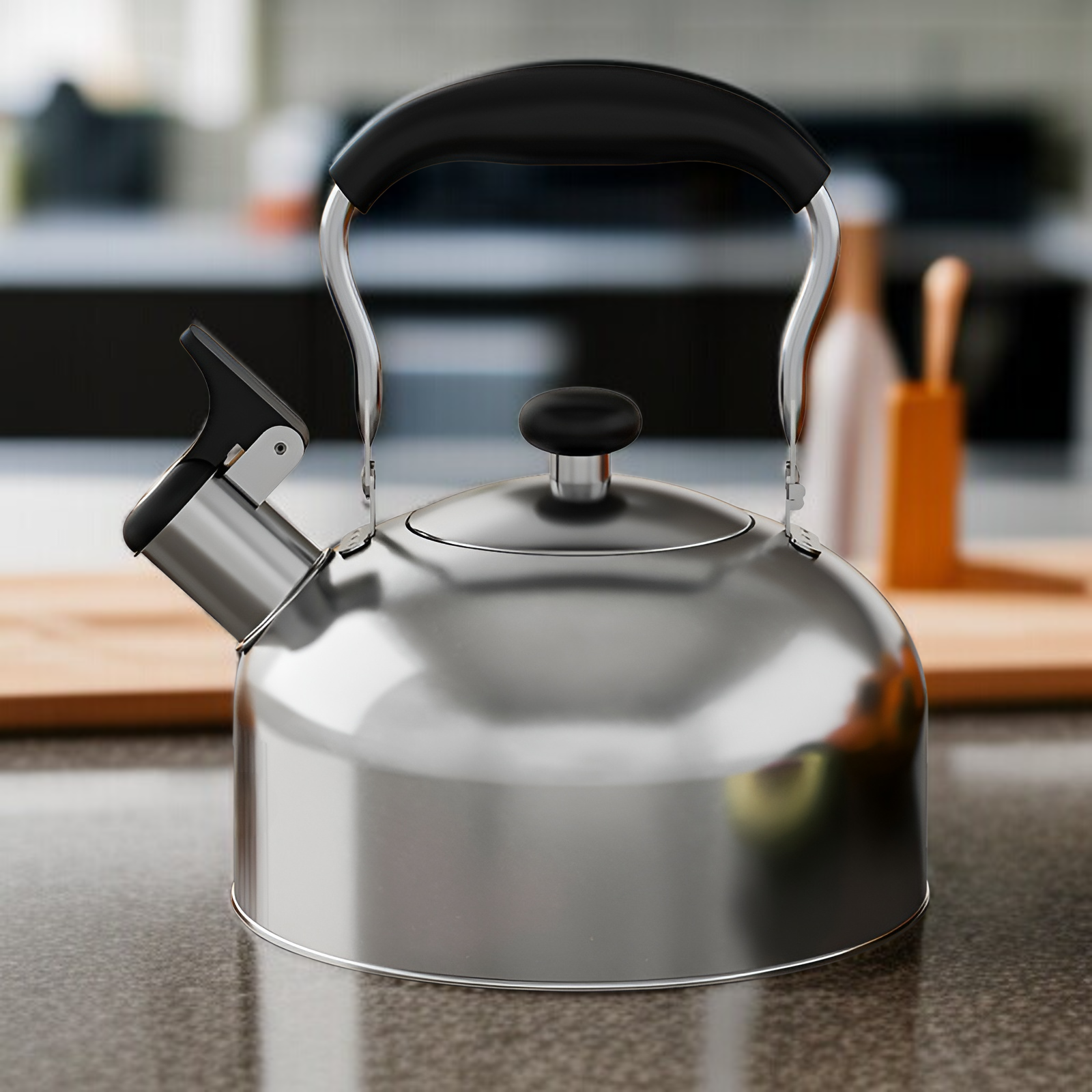 Outdoor-Camping-Wasserkocher aus Edelstahl mit Pfeife, Haushaltswasserkocher mit großer Kapazität, f