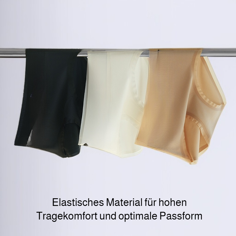Nahtloser Bauchweg-Slip aus Eisseide mit gerader Taille