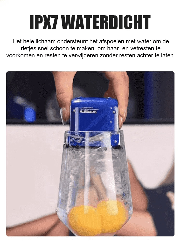 Roterend elektrisch scheerapparaat met dubbele ring