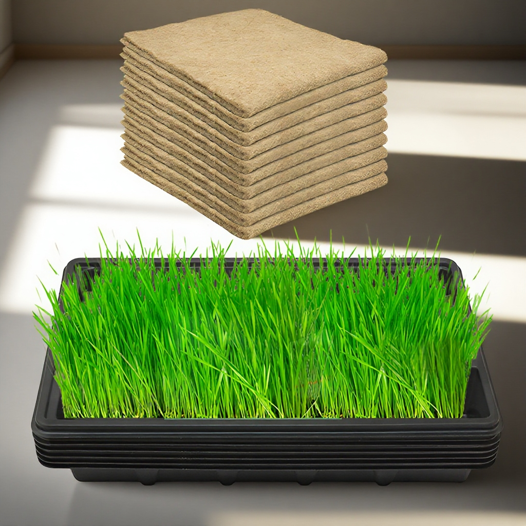 家庭で楽しむマイクログリーン栽培の様子