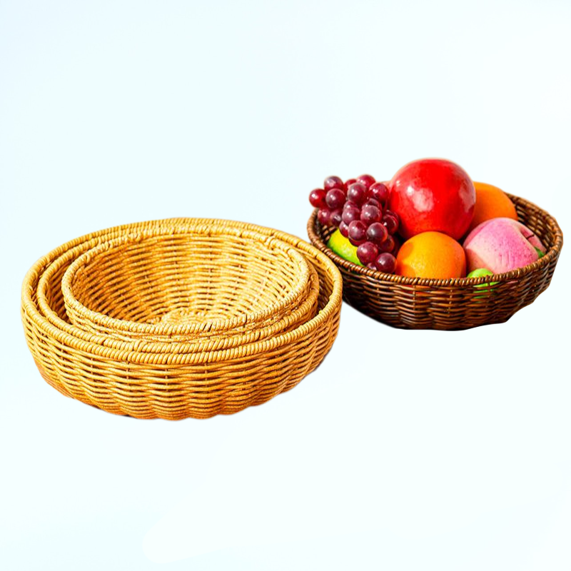 주방 간식 빵과 과자 보관용 원형 트레이