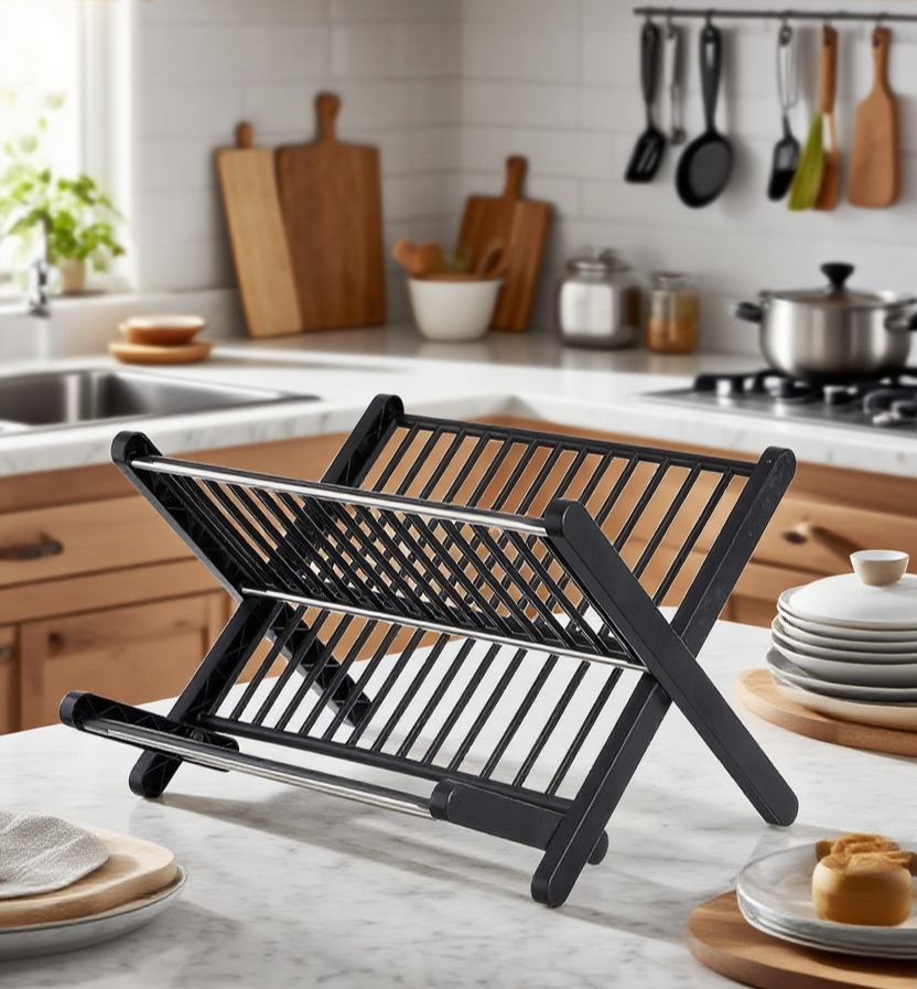 주방에서 공간 활용을 극대화하는 접이식 선반