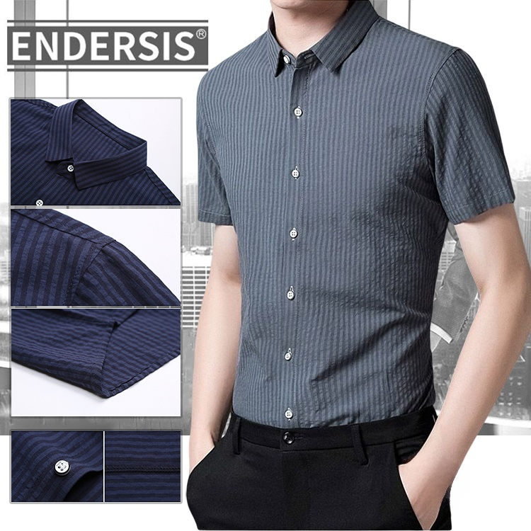 ストライプ柄半袖シャツ