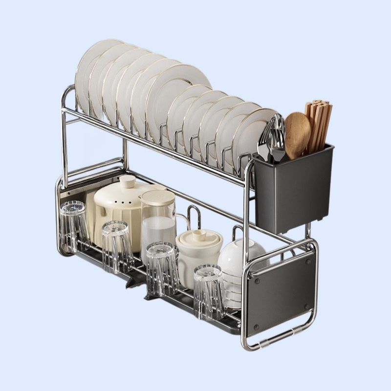 304 스테인리스 주방 싱크대 접시 및 수저 정리 건조대 S