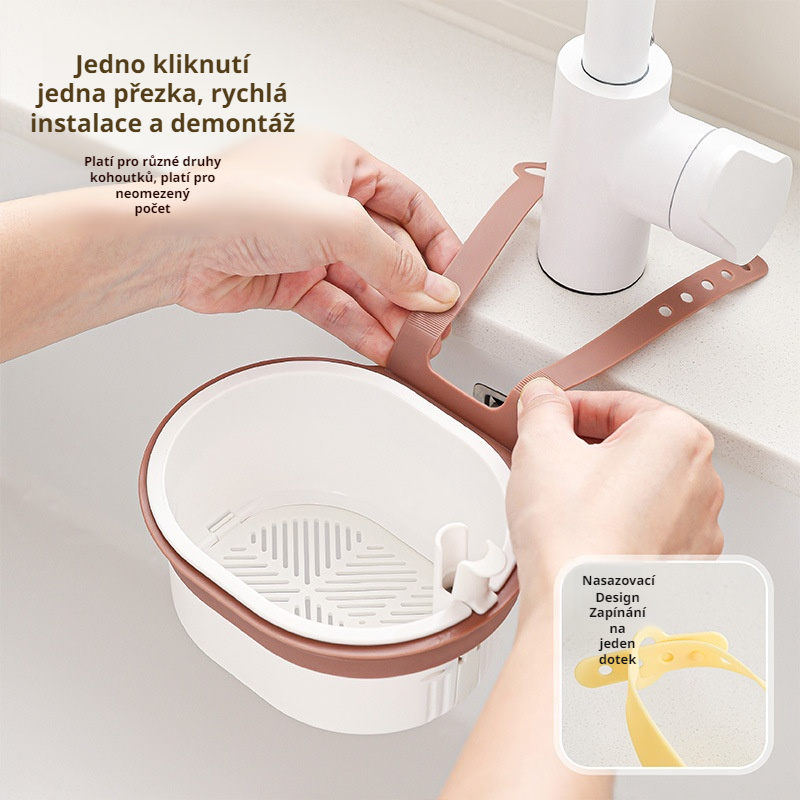 Odkapávací police s filtrem OneTouch, závěsná taška, snadné vymačkávání, úložný stojan