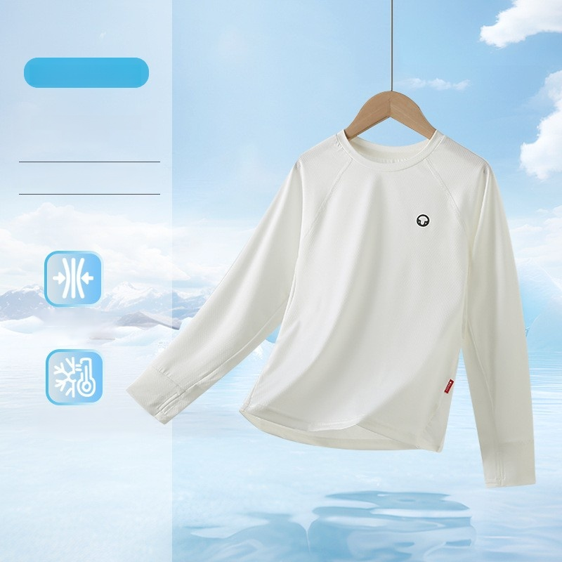 T-shirts unis pour enfants, séchage rapide, décontractés et respirants, collection printemps