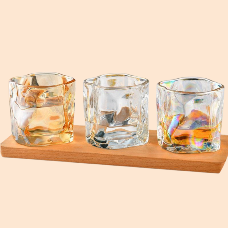 人間工学デザインの耐熱ガラスカップ