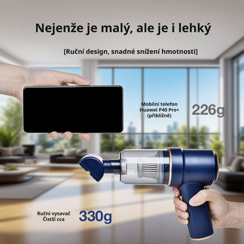 Přenosný vysavač do auta pro rychlé čištění