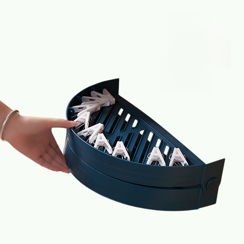 다용도 아기 접이식 옷걸이 속옷 양말 원형 수납 집게 옷걸이