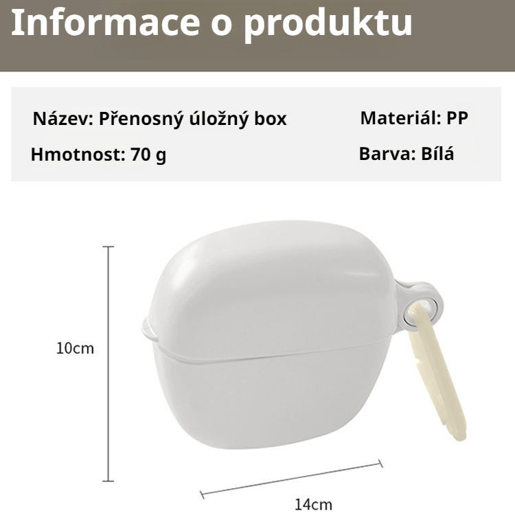 Přenosná kapesní úložná krabička