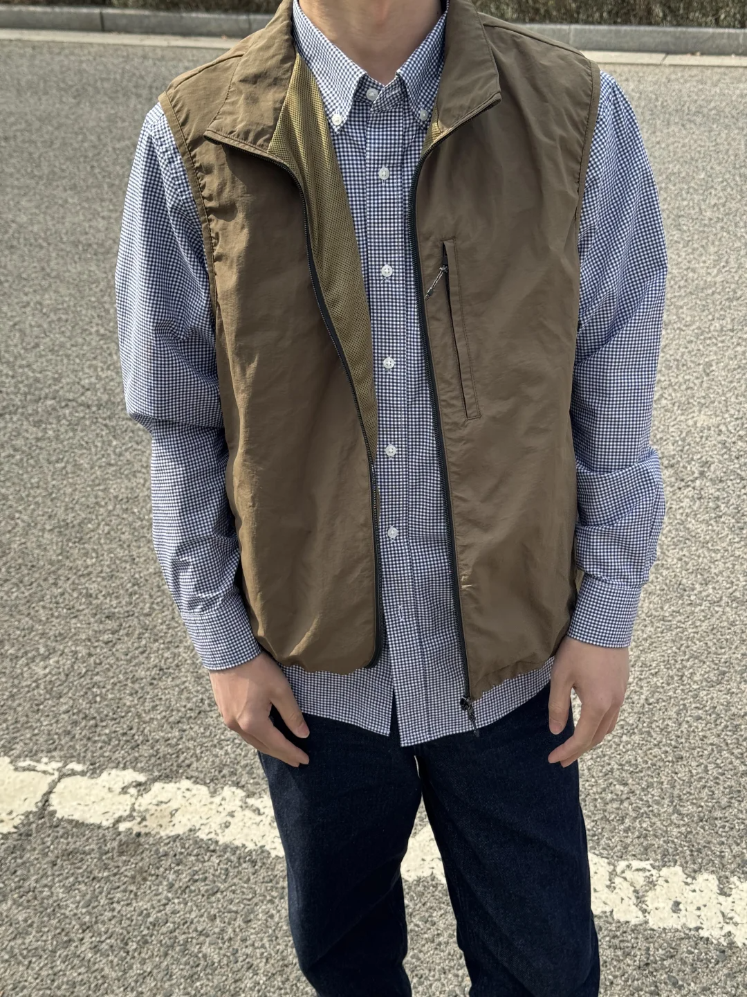 Light outdoor waterproof vest new men's wear-resistant and breathable