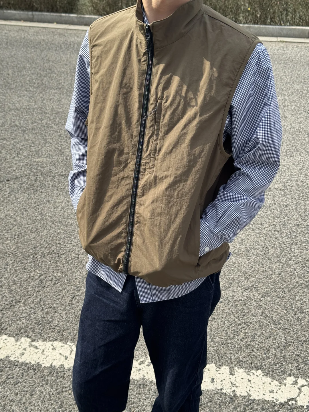 Light outdoor waterproof vest new men's wear-resistant and breathable