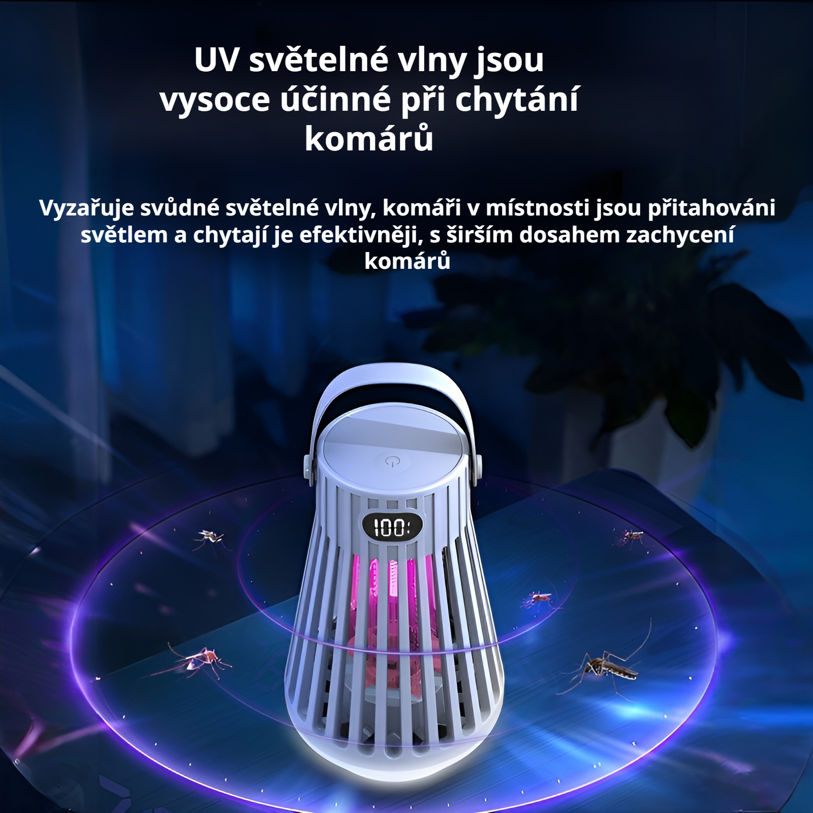 USB elektrický šok proti komárům, venkovní nabíjecí lampa proti komárům