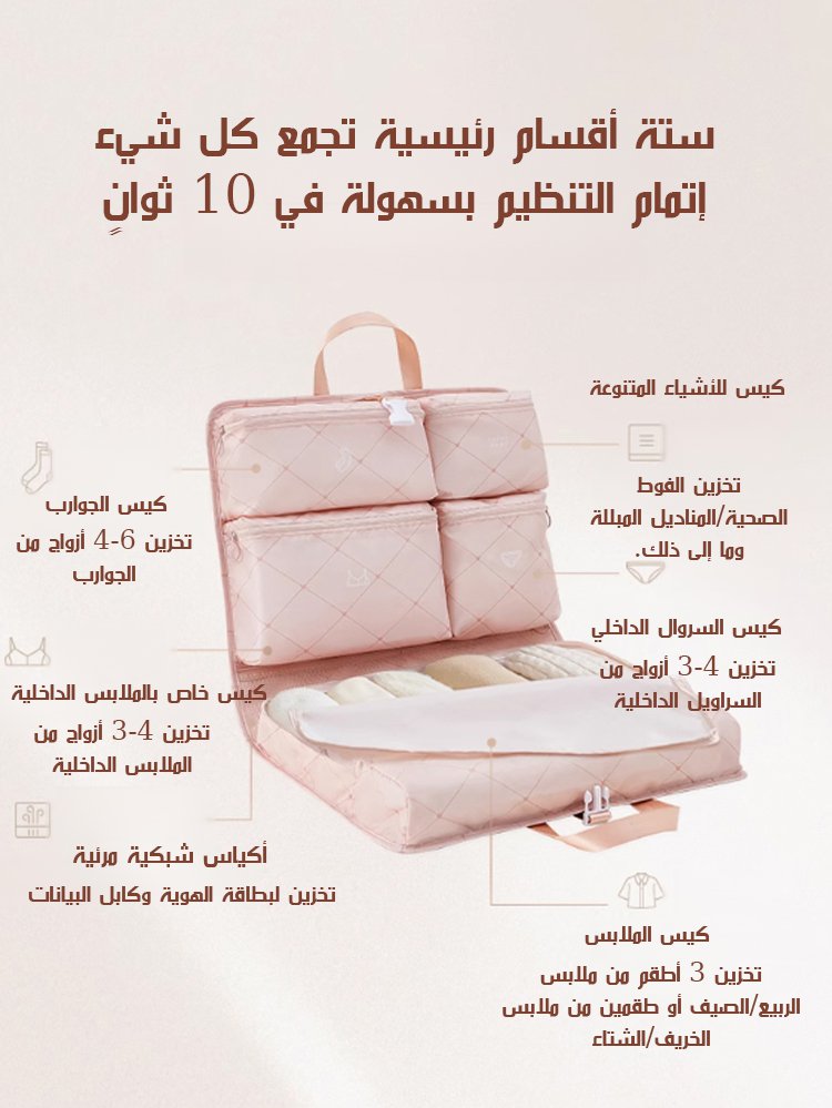 حقيبة تخزين سفر متعددة الوظائف 7 في 1