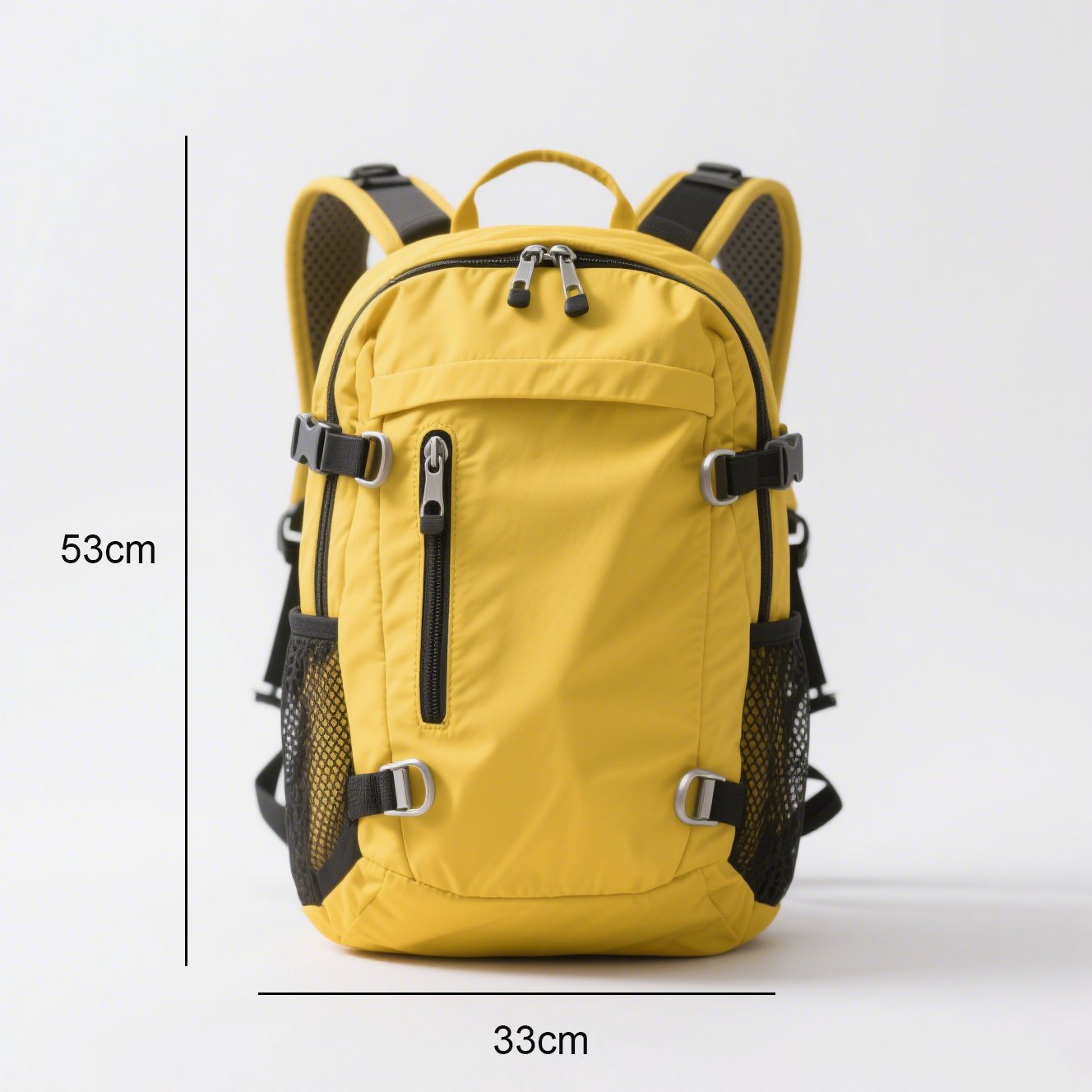 Prostorný žlutý batoh vhodný na výlety a turistiku