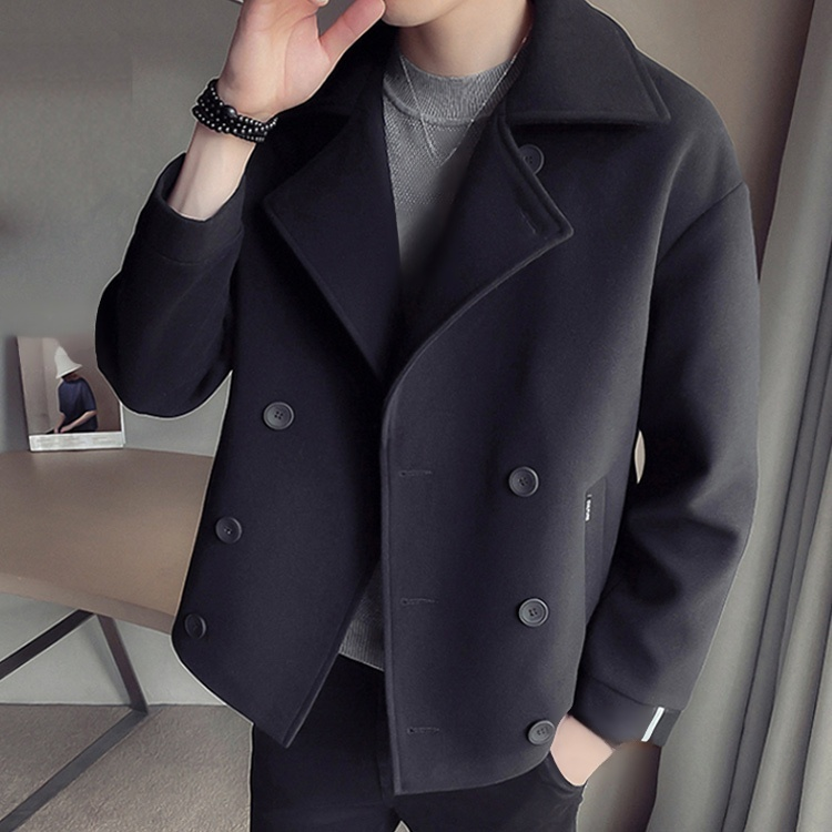 カシミヤ混ピーコート