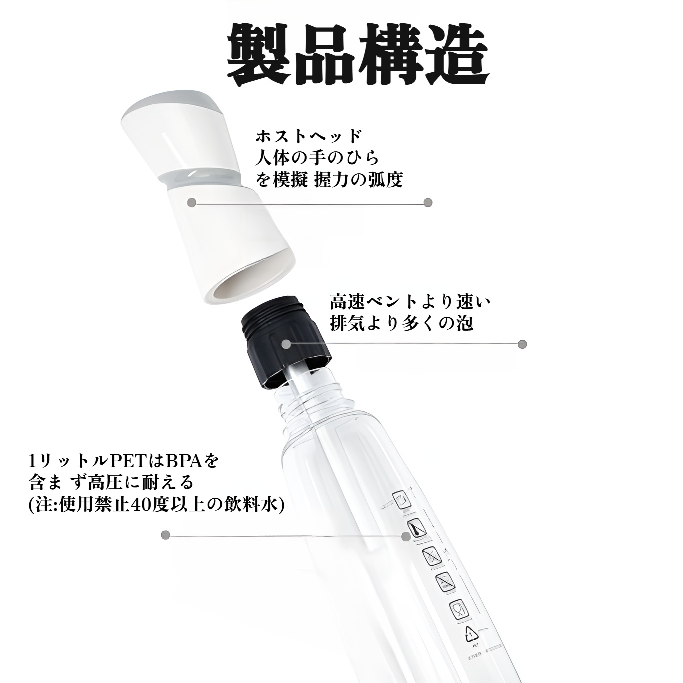 ヘルシーな炭酸飲料を作る家庭用ソーダマシン