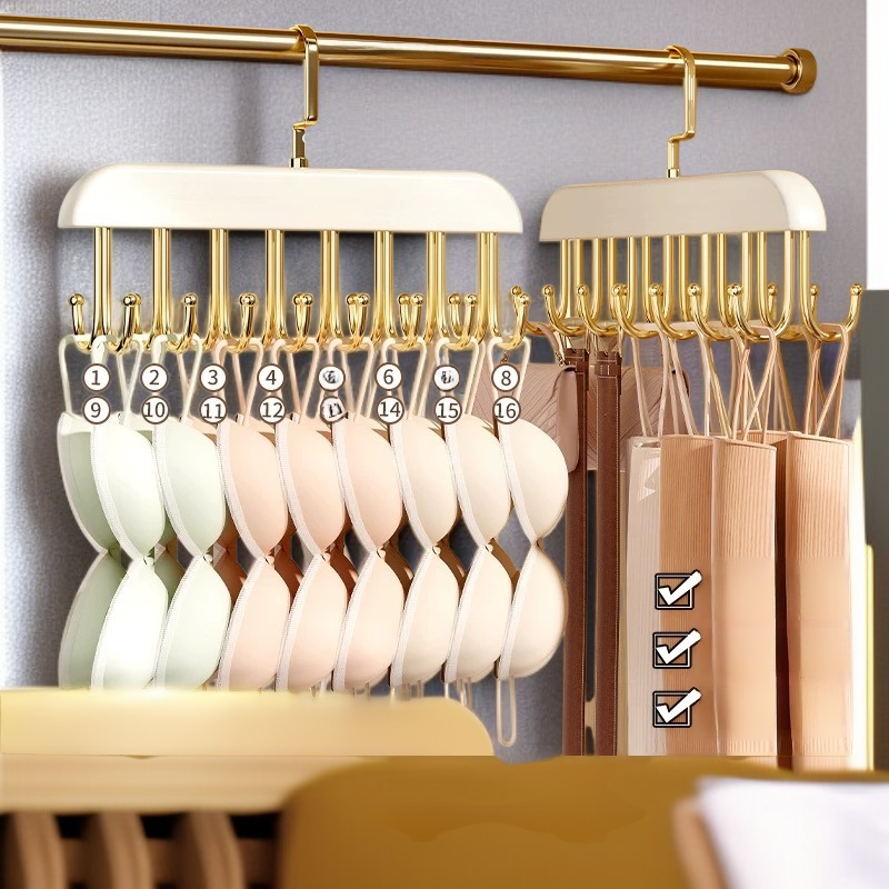 원목 슬립 행거 후크형 전용 옷 수납 선반 다용도 속옷 수납 선반