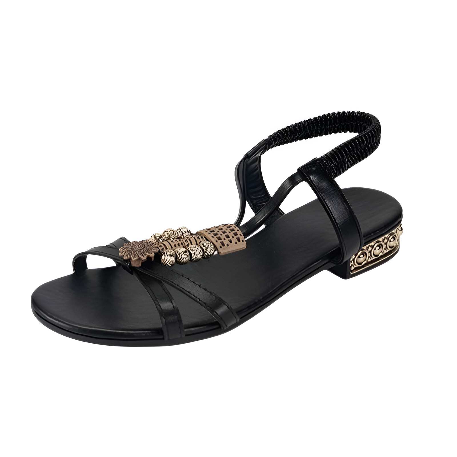 新作サンダル、夏用アウトドアビーチシューズ、女の子用ワンワードバックルサンダル、女性用ローマサンダル