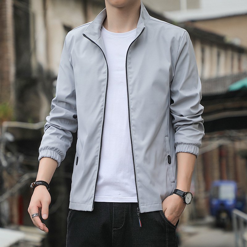 韓国風メンズカジュアル大きいサイズのスタンドカラージャケット