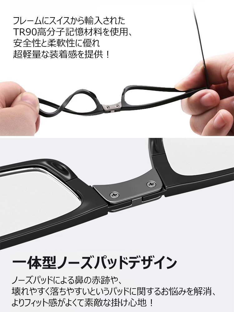 折りたたみ式超軽量薄型老眼鏡