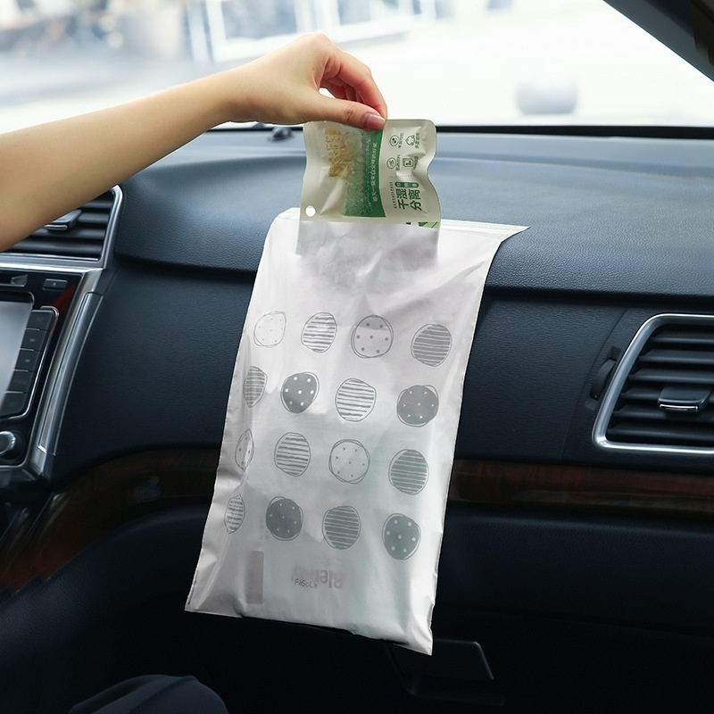 책상 청소봉투 다용도 책상 옆 부착식 일회용 청소봉투 가정용 차량용 기숙사용 쓰레기봉투