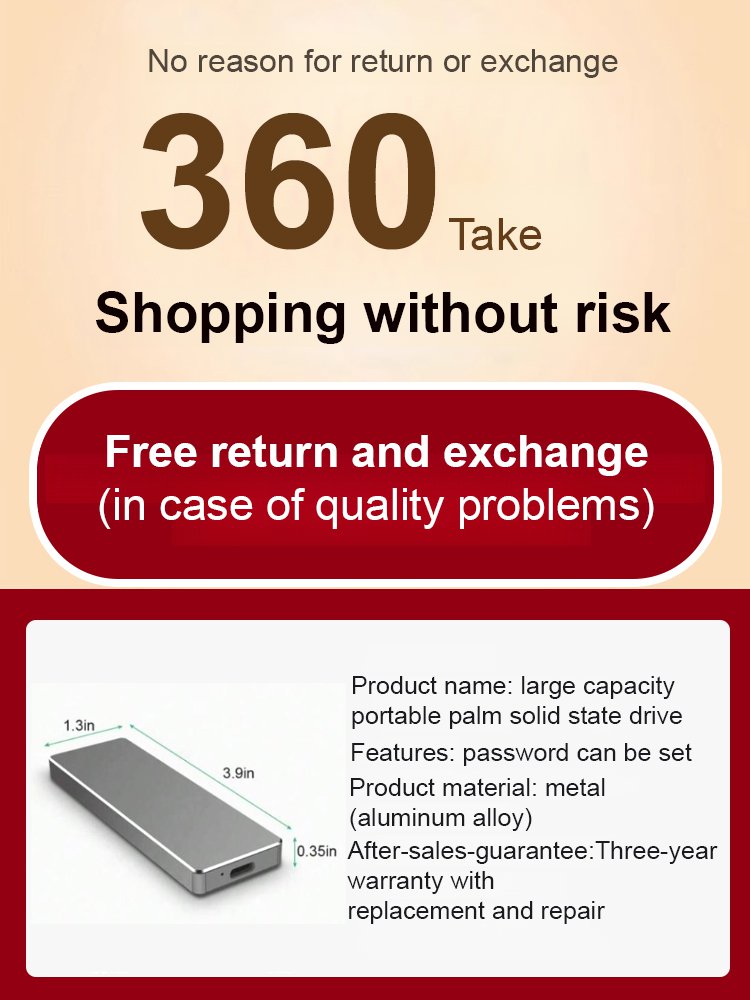 16t extremely thin large capacity mini portable ssd