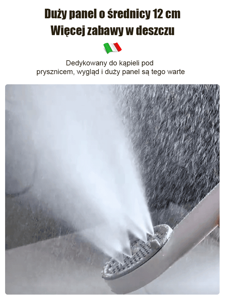 Mocna słuchawka prysznicowa z funkcją zwiększania ciśnienia