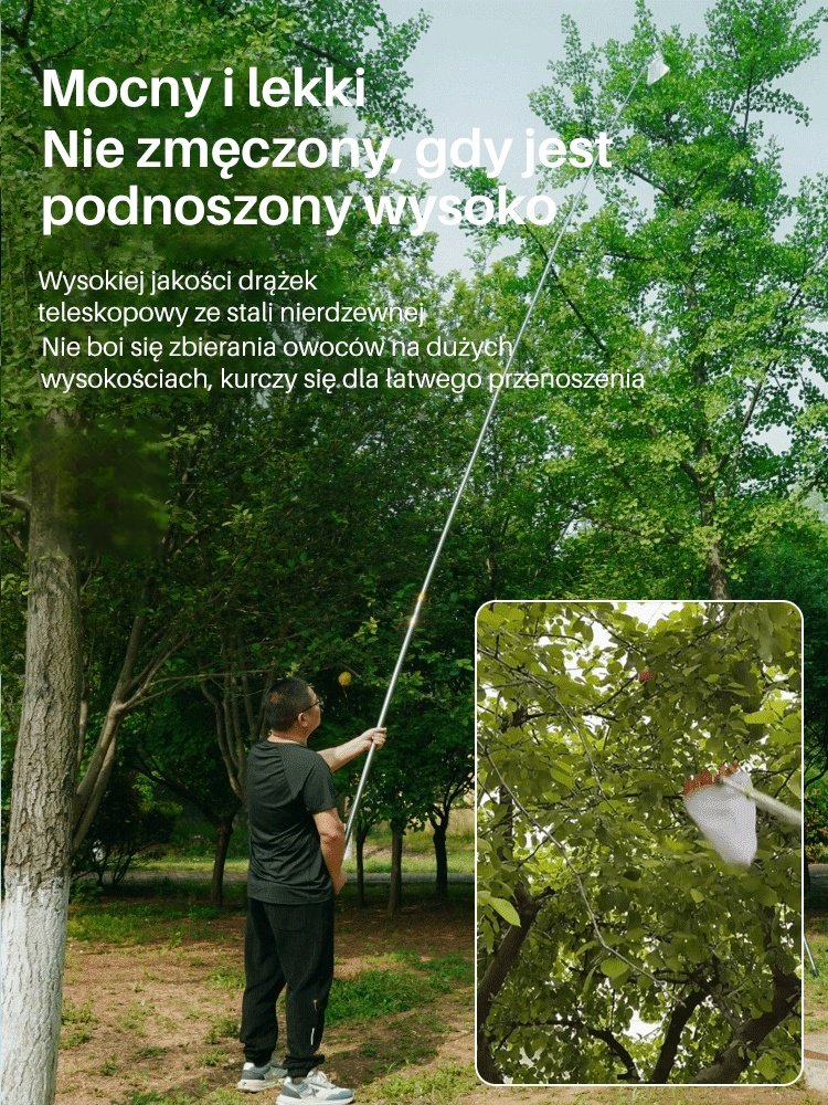 Teleskopowy podbierak do owoców