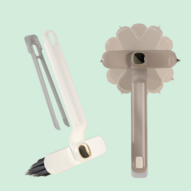 Rotating multi-purpose crevice cleaning brush