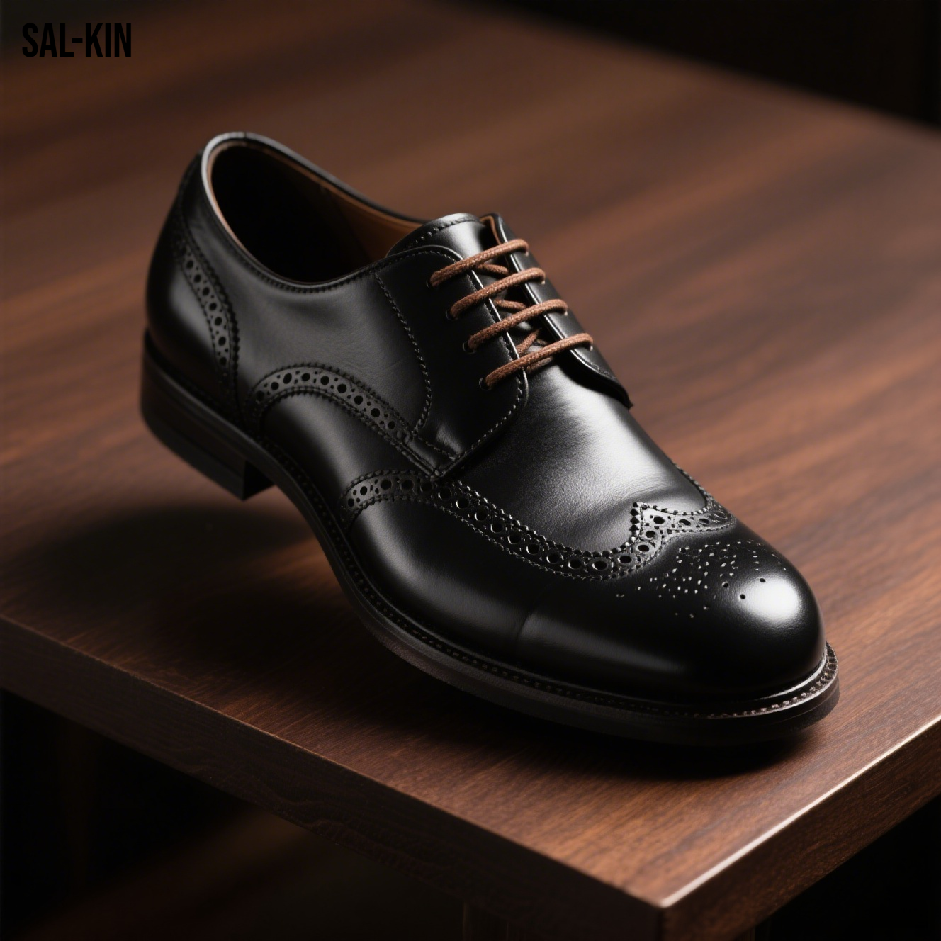 세련된 비즈니스 정장 신발 측면 모습