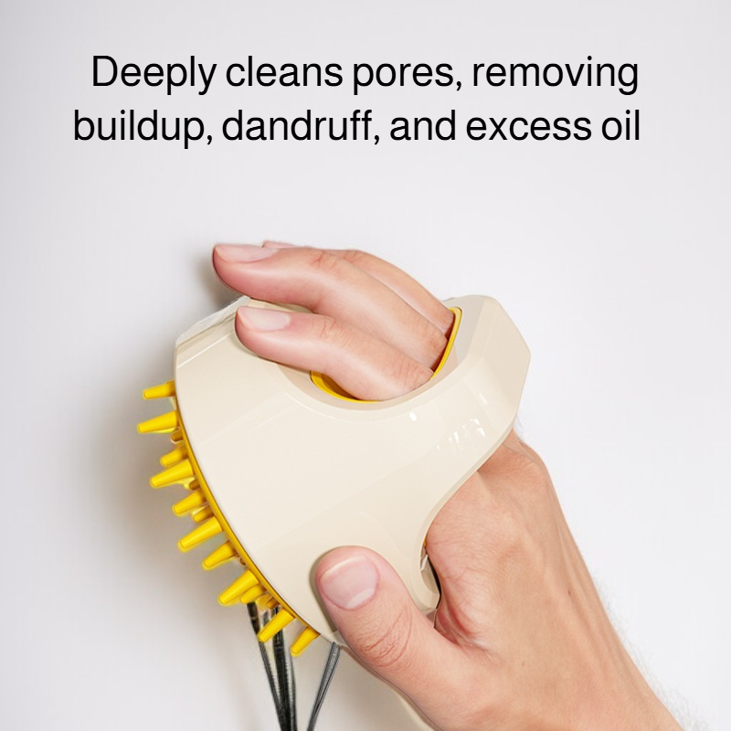 Scalp cleansing massage shampoo comb