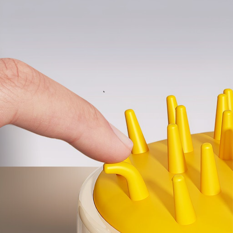 Scalp cleansing massage shampoo comb