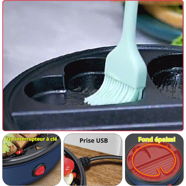 Mini Gril Portable Multifonction pour la Maison