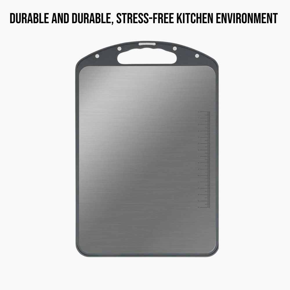 Stainless steel double-sided cutting board