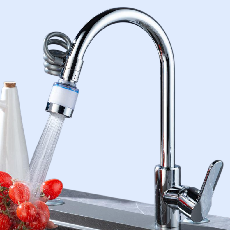 フィルター付き増圧防噴散伸縮シャワー浄水キッチンツール