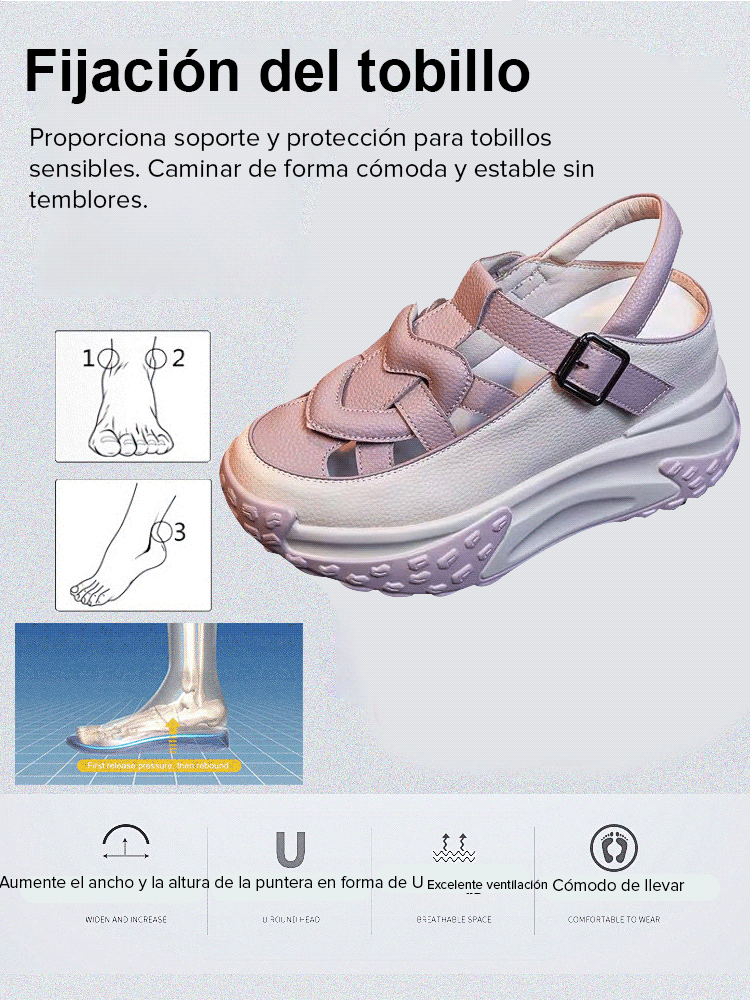 Sandalias romanas de cuero con suela gruesa