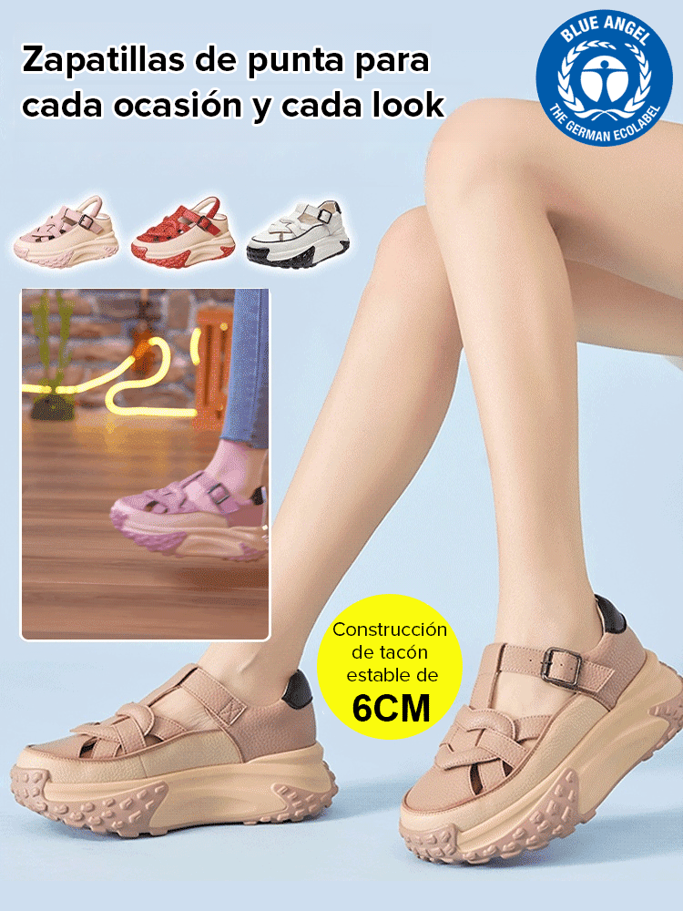 Sandalias romanas de cuero con suela gruesa