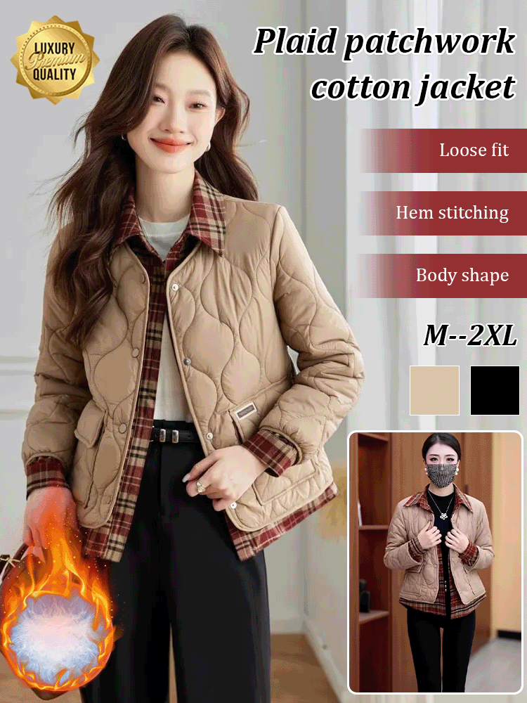 New fashion light casual short patchwork quilted jacket