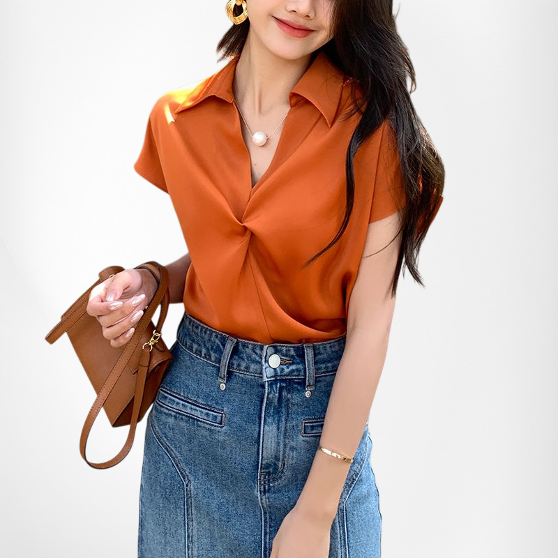 Elegante Chiffon Damenbluse Sommer 2025, trendiges Design