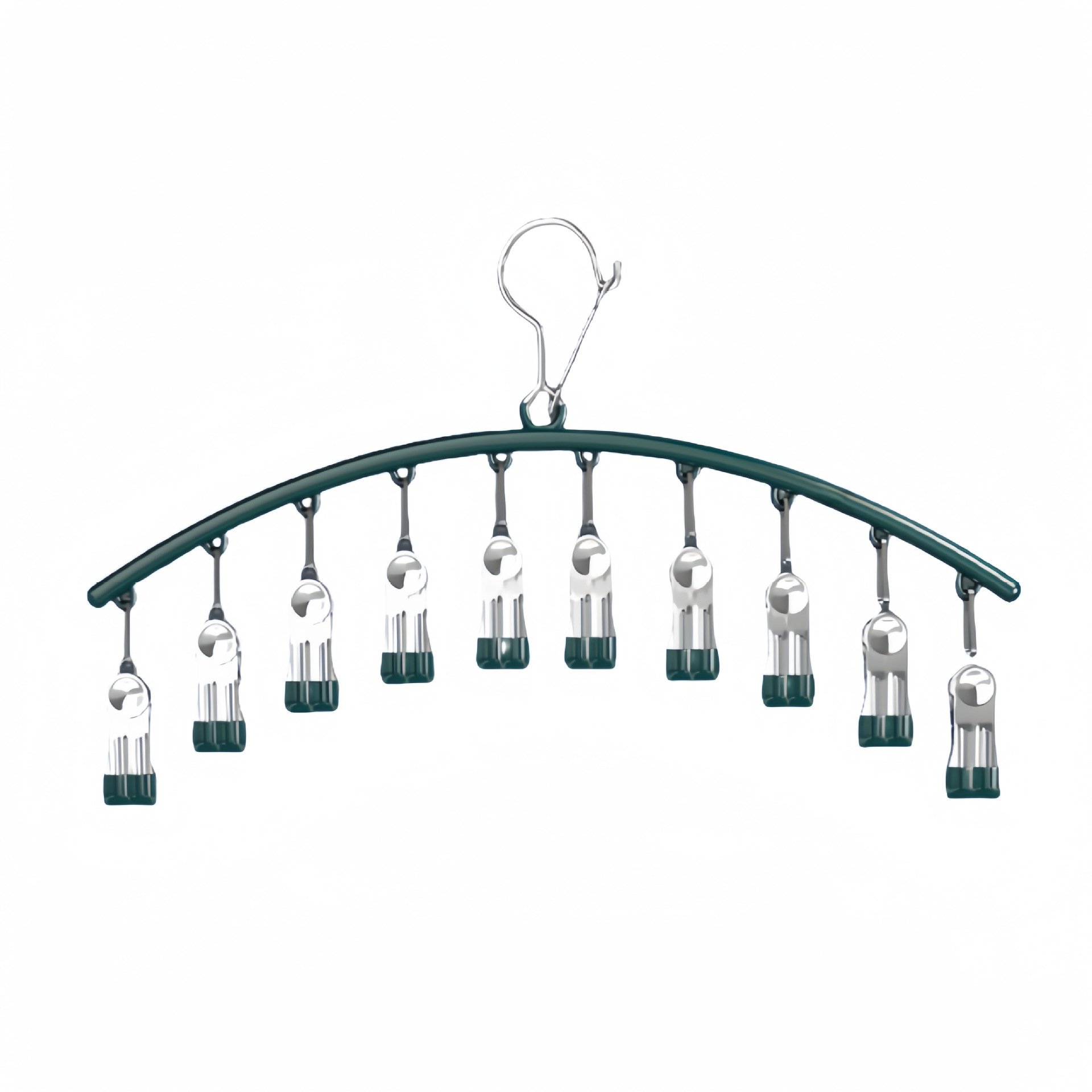 靴下干しに便利な家庭用多クリップ付きハンガーラック