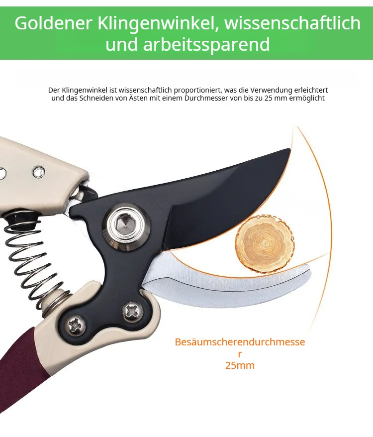 Ergonomischer Griff der Astschere für komfortable Handhabung