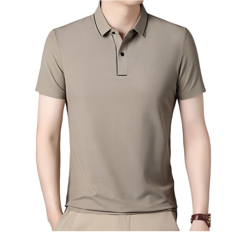 メンズパパ半袖Tシャツ ラペル メンズ 夏 ハーフスリーブ トップス カジュアル・ビジネス半袖Tシャツ
