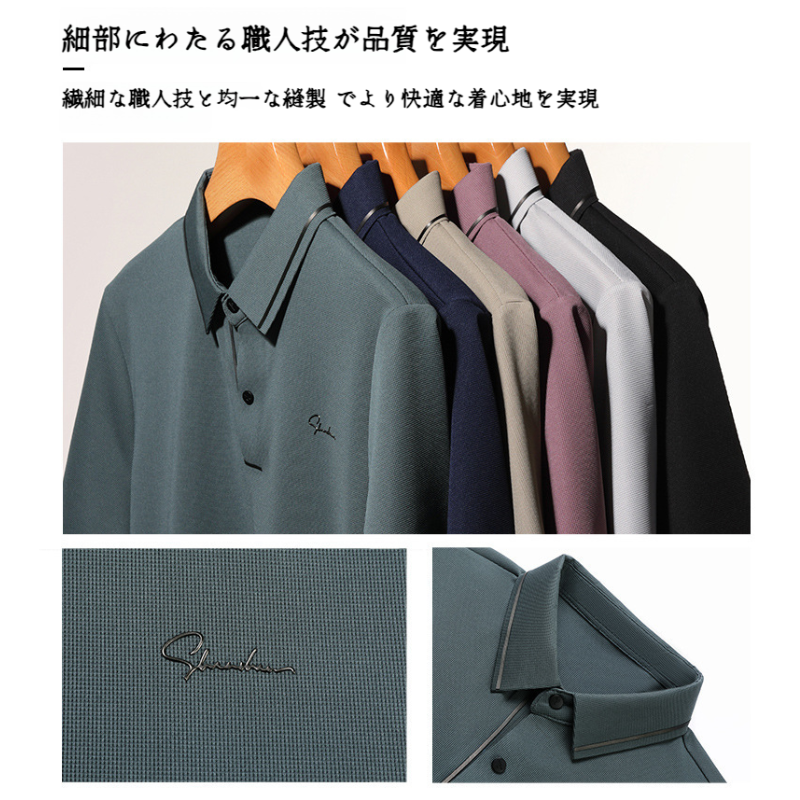 メンズパパ半袖Tシャツ ラペル メンズ 夏 ハーフスリーブ トップス カジュアル・ビジネス半袖Tシャツ