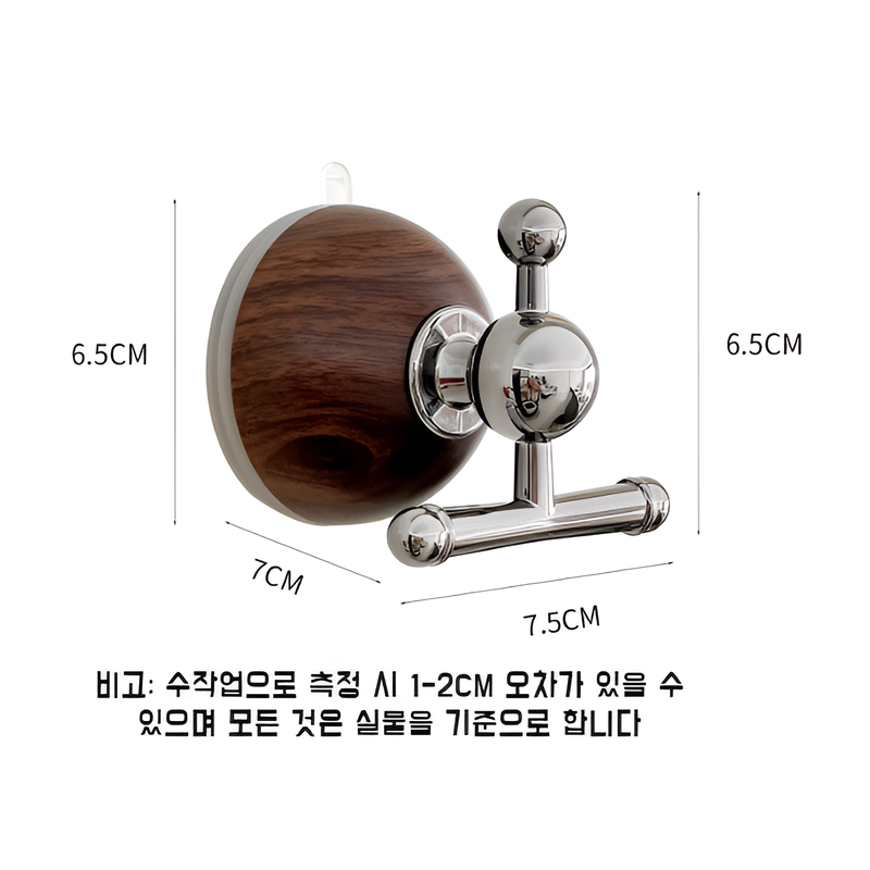 문 뒤 펀치 프리 헴 흡착판 걸이 강력 빨판 행거 현관 우드 강력 걸이 화장실 행거